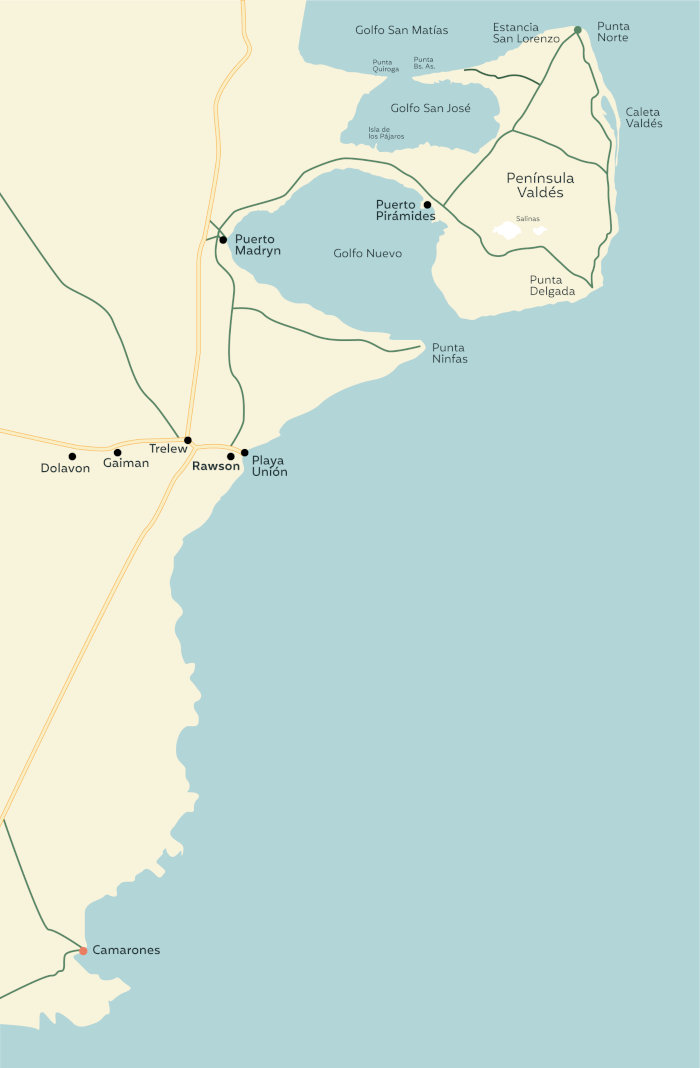 Mapa Peninsula Valdés